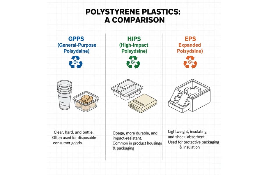 Ảnh: các loại nhựa ps phổ biến